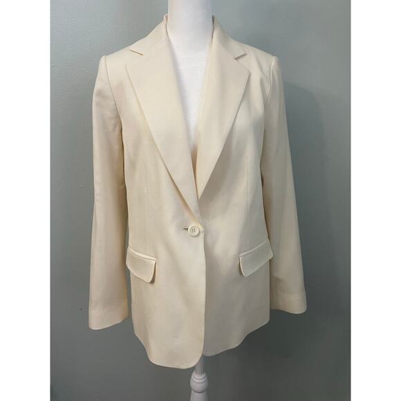 Pendleton Virgin Wool Cream Colored Blazer Womens Size 8 - Picture 2 of 9